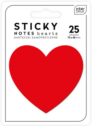 Interdruk Hearts Sticky Notes - Red