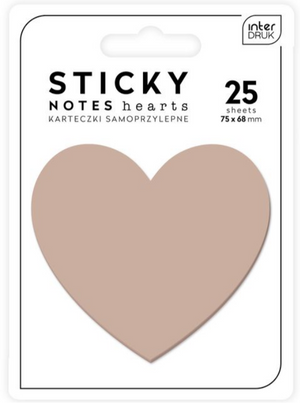 Interdruk Hearts Sticky Notes - Beige