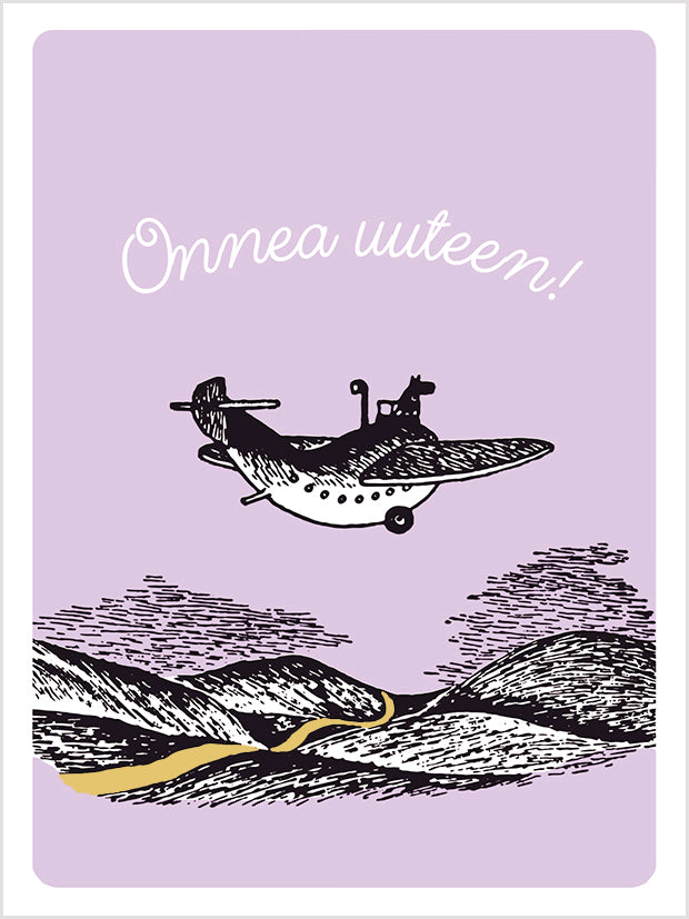 2-osainen kortti kohopaino Muumi - Onnea uuteen!