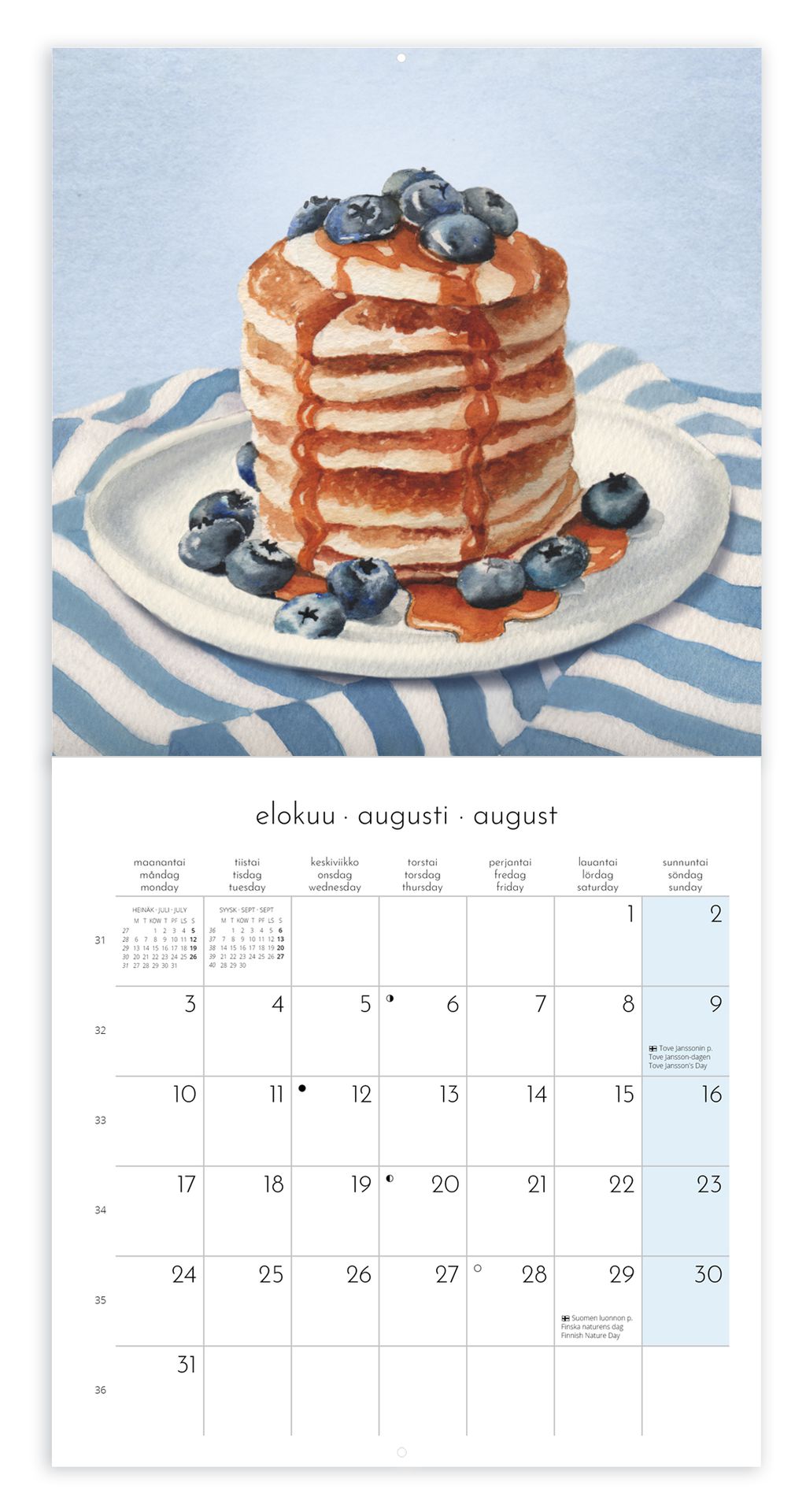 Seinäkalenteri 20x20 2026 Putinki Adel