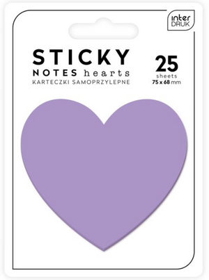 Interdruk Hearts Sticky Notes - Purple