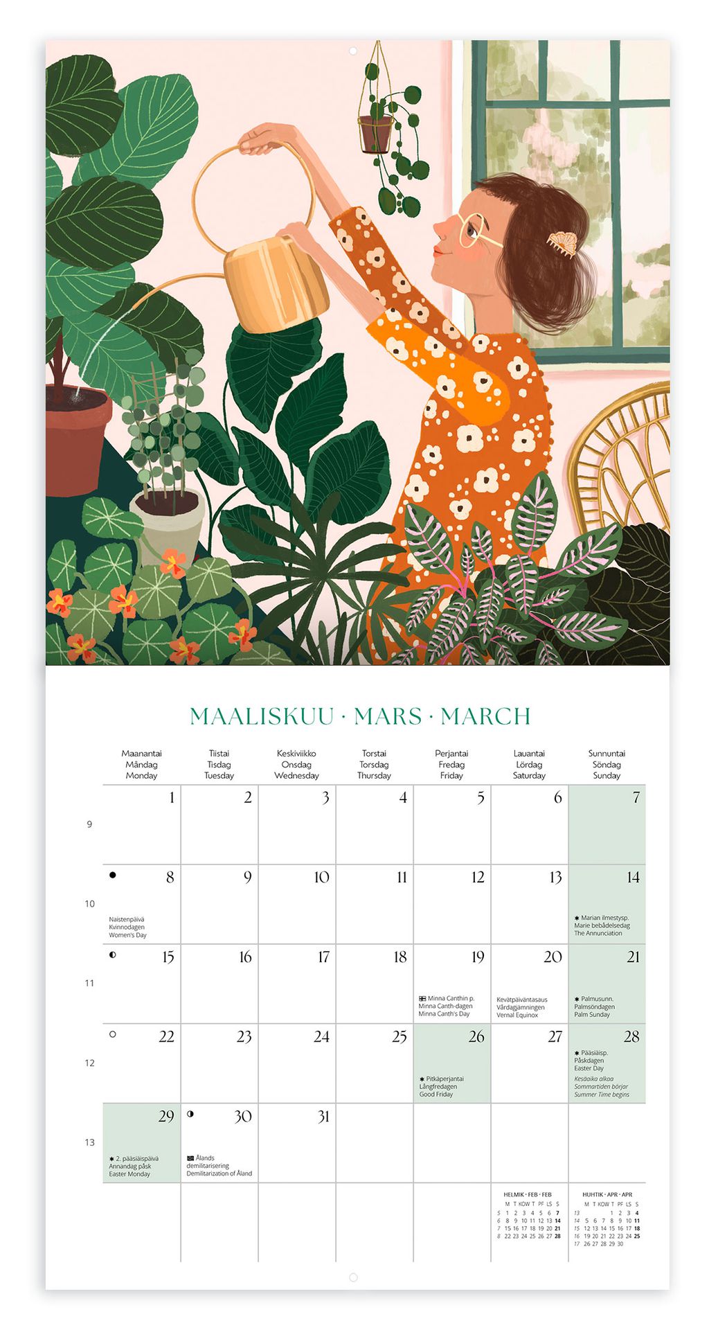 Wall Calendar 20x20 2027 Putinki Ilander