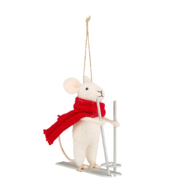 Joulukoriste Sass&Belle - Skiing Mouse