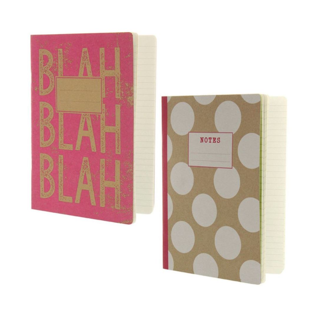 Setti: 2 kpl A4 muistivihkoja Go Stationery - Pink