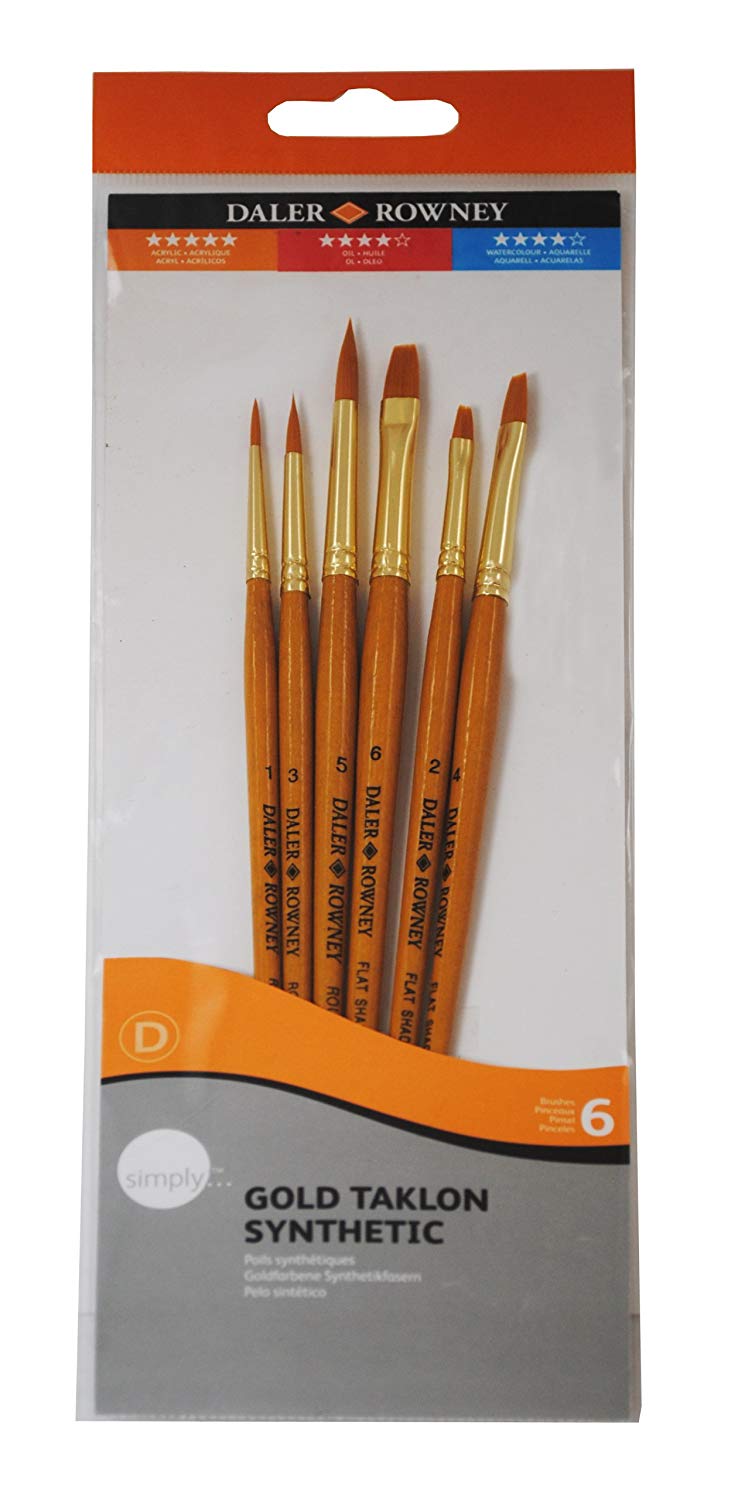 Brush set synthetic fiber DR Simply - 6 pcs
