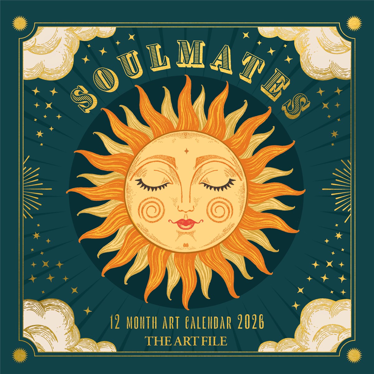 Seinäkalenteri 30x30 2026 The Art File - Soulmates