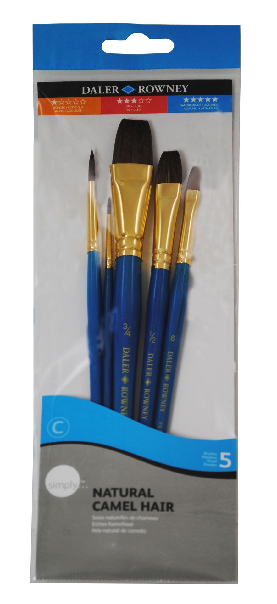 DR Simply natural hair brush set - 5 pcs