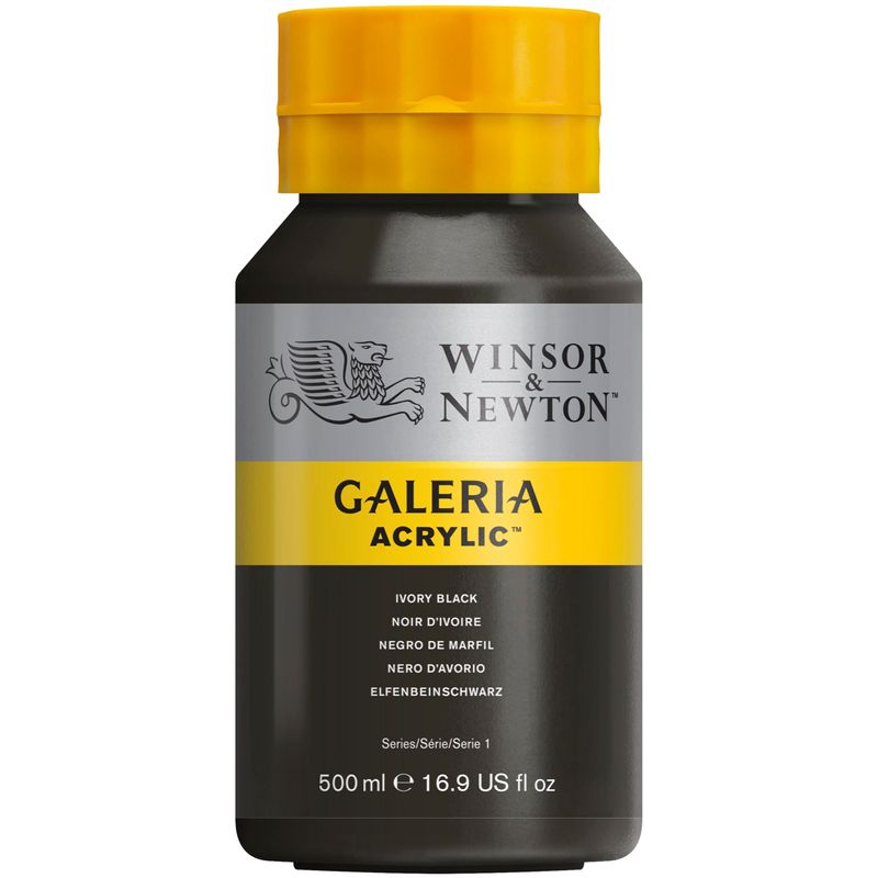 WN Galeria 500ml 331 Ivory black (1) x, 500ml akryyliväri