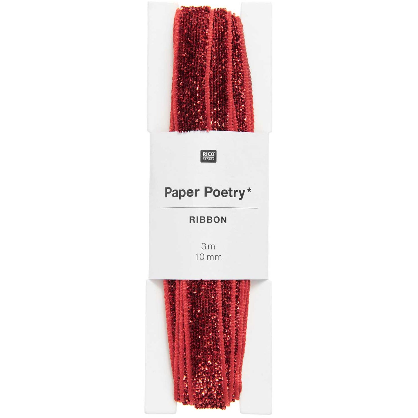 Gift Ribbon Paper Poetry - Glitter Red