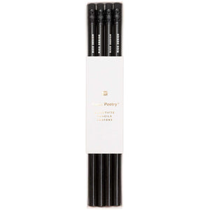 Pencils Paper Poetry - Black