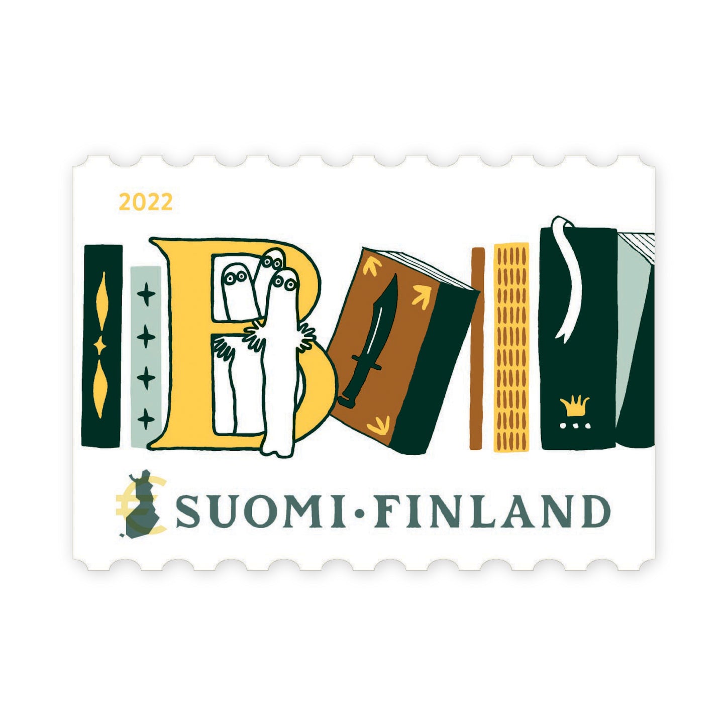 Kotimaan ikimerkki 6 kpl - Muumi ABC