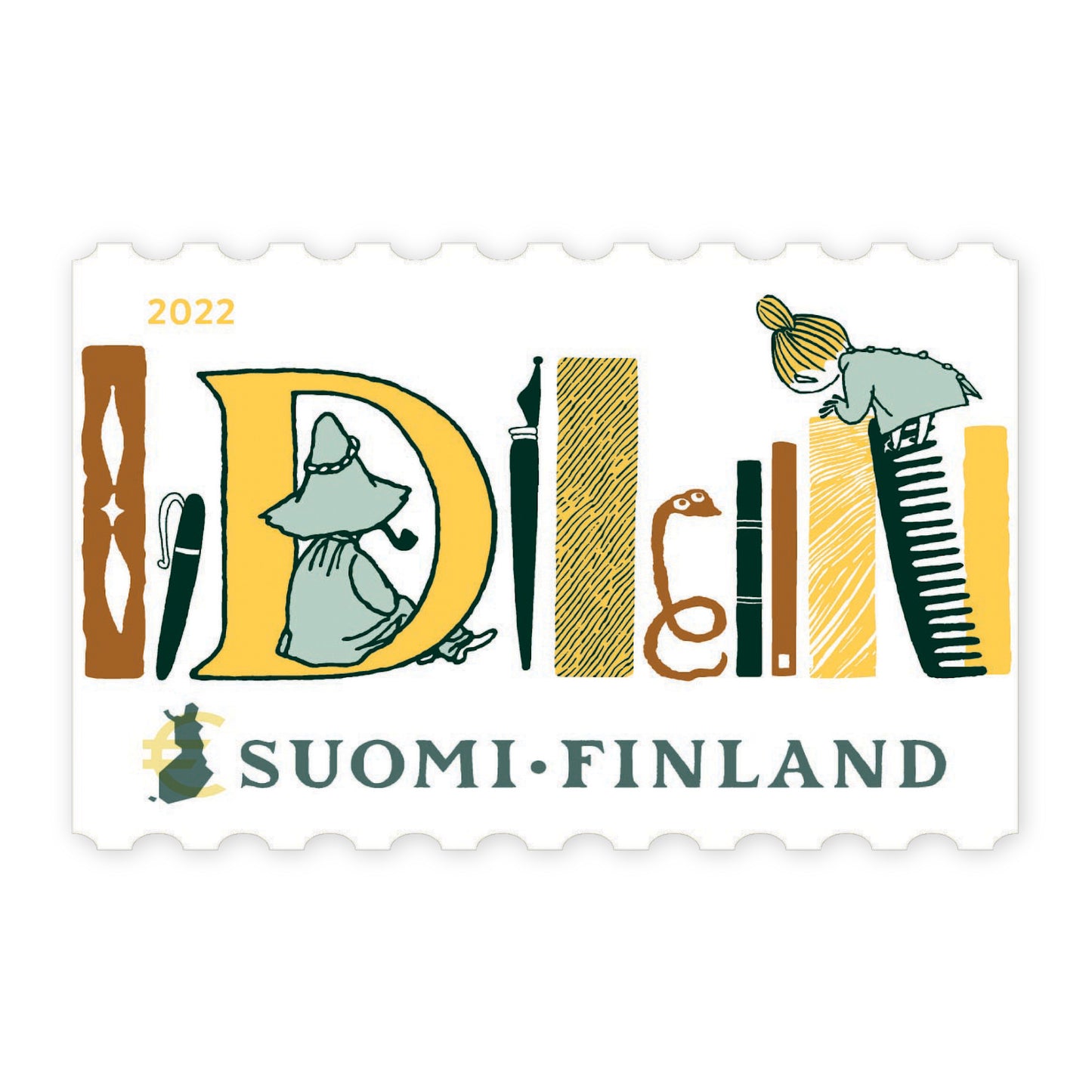 Kotimaan ikimerkki 6 kpl - Muumi ABC