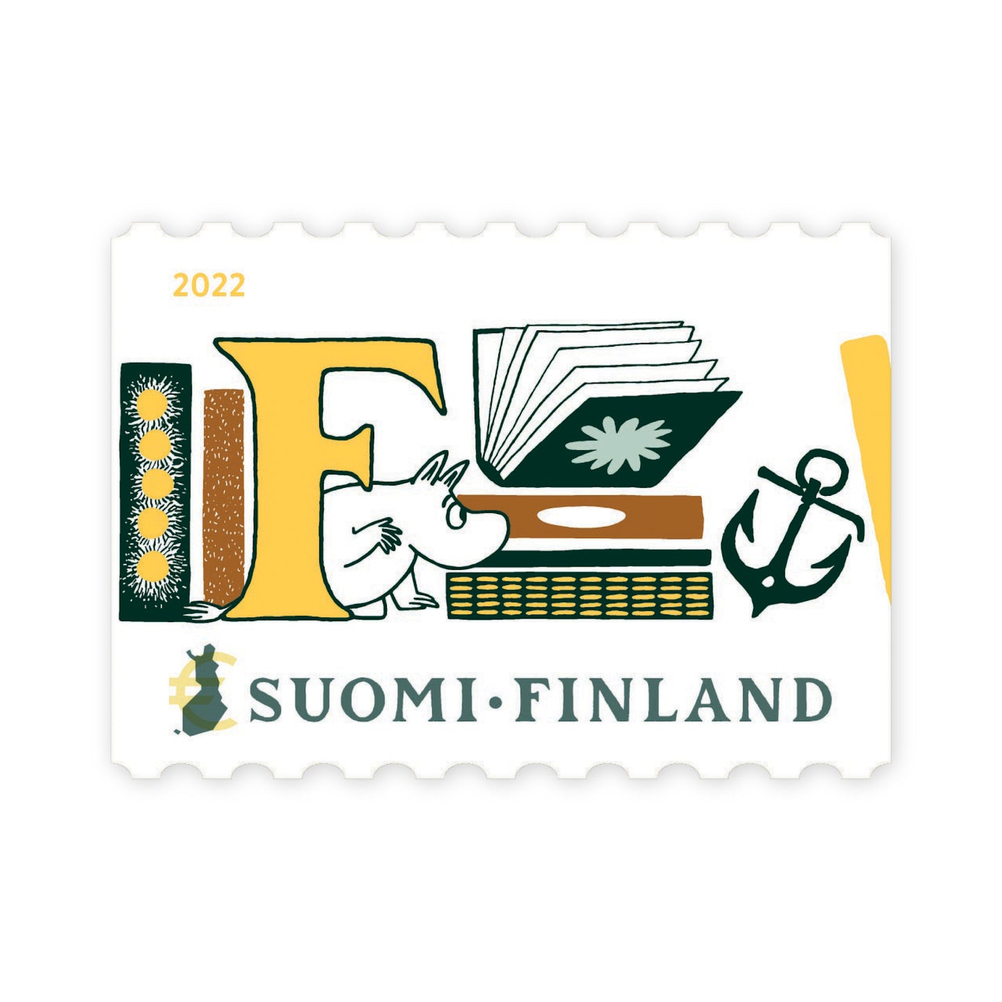 Kotimaan ikimerkki 6 kpl - Muumi ABC