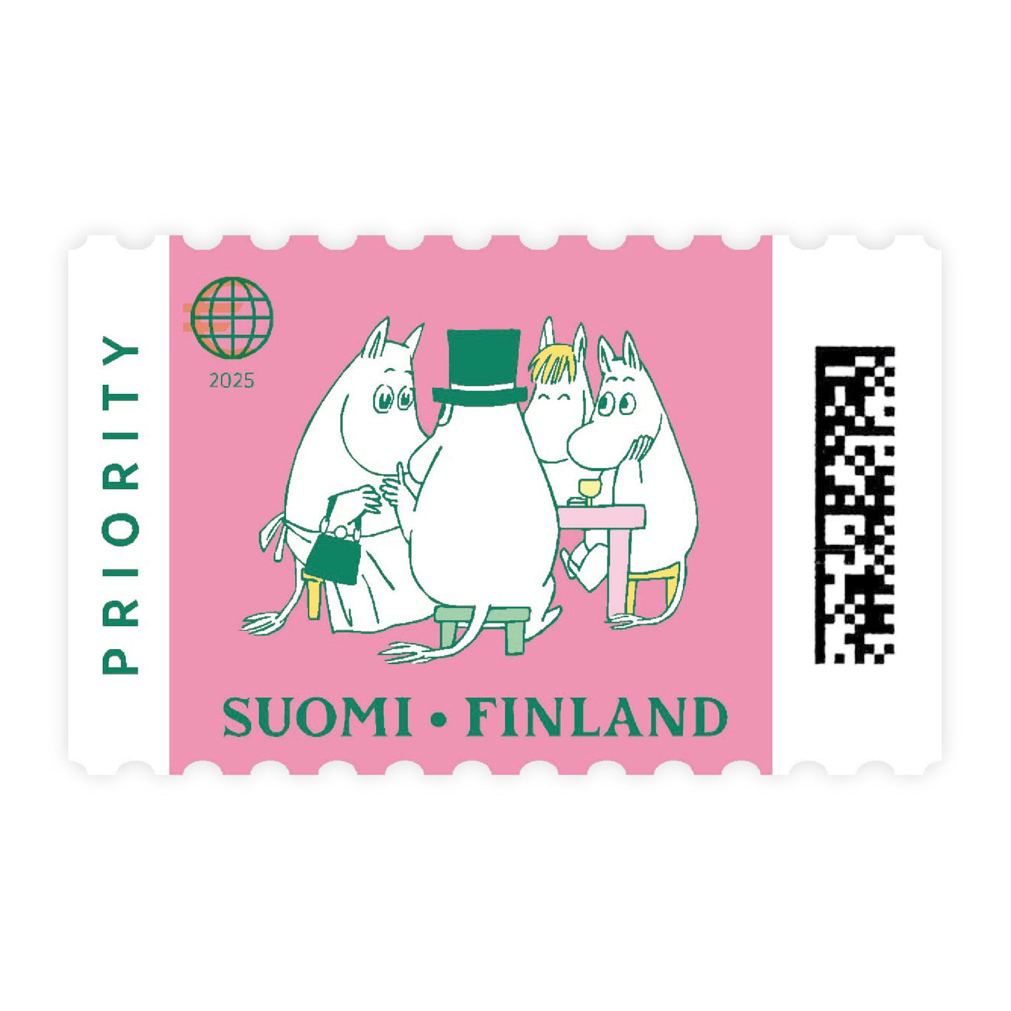 Ulkomaan ikimerkki 5 kpl - Muumit 80 vuotta