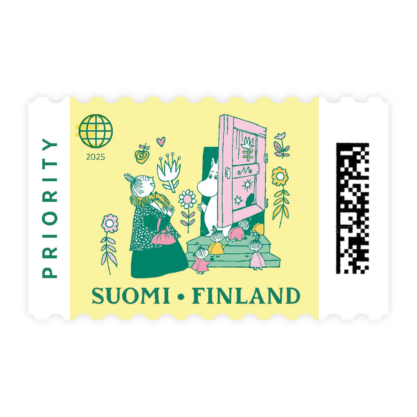 Ulkomaan ikimerkki 5 kpl - Muumit 80 vuotta