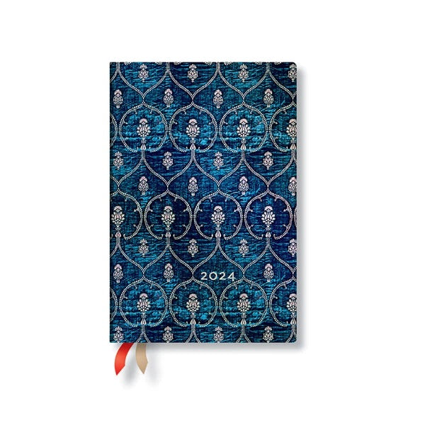 12 month calendar Paperblanks - Blue Velvet, Mini 2024