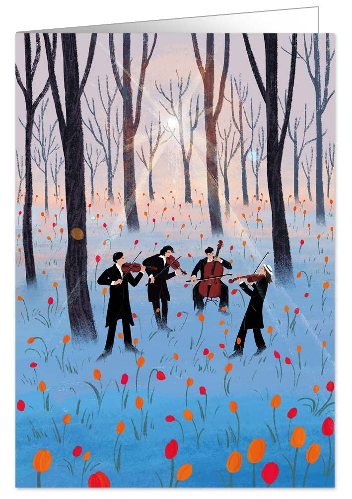 2-piece card Quire - The Callers in the Flower Field