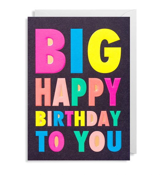 2-part card Lagom - Big happy birthday