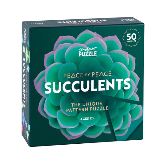 Älypeli 50 tehtävää Professor Puzzle - Peace by Peace: Succulents