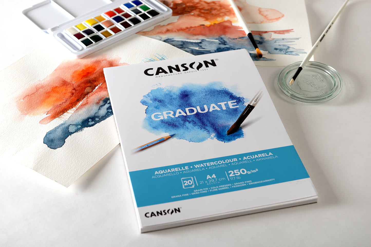 Art paper A4 Canson Graduate - Watercolor colors 250g