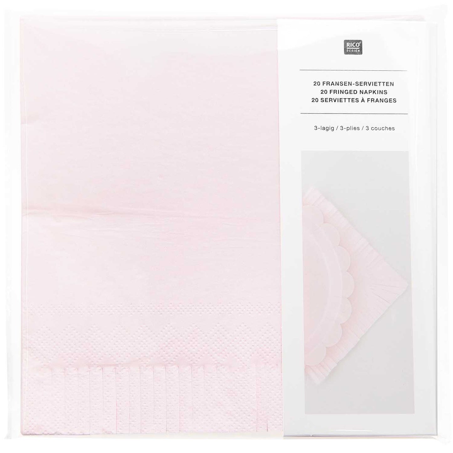 Lautasliina Rico Design - Rose fringes