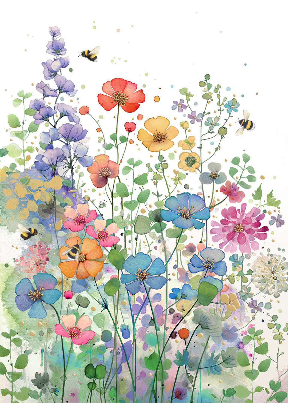 2-piece card Bug Art - Floral Meadow