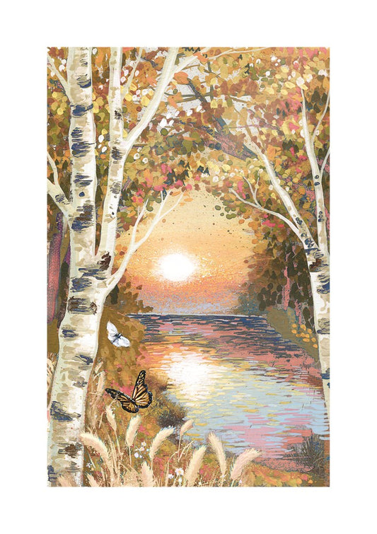 2-part card The Art File - Birch trees