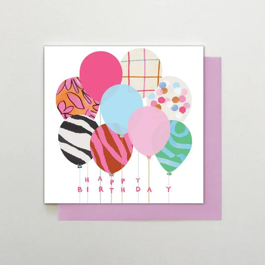 2-part card STC - Happy Birthday, balloons