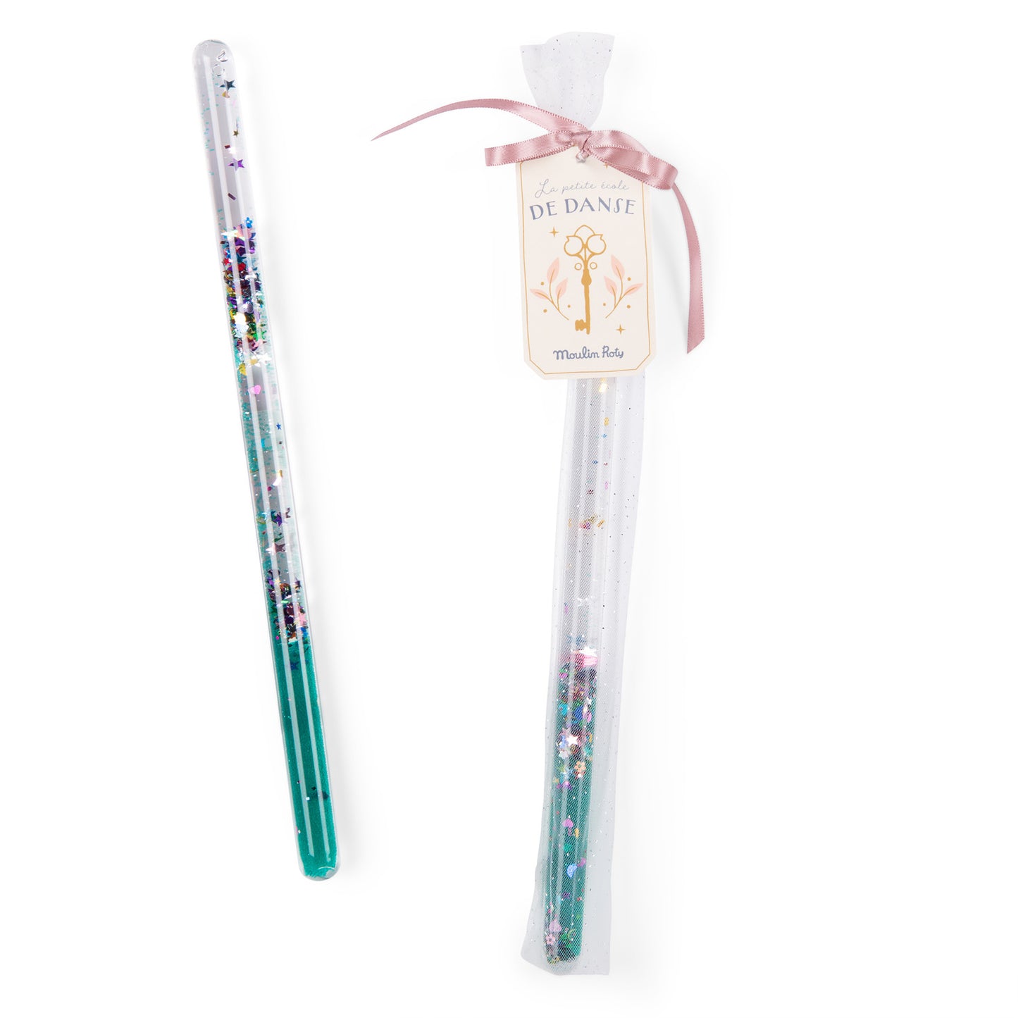 Glitter magic wand Moulin Roty - Turquoise