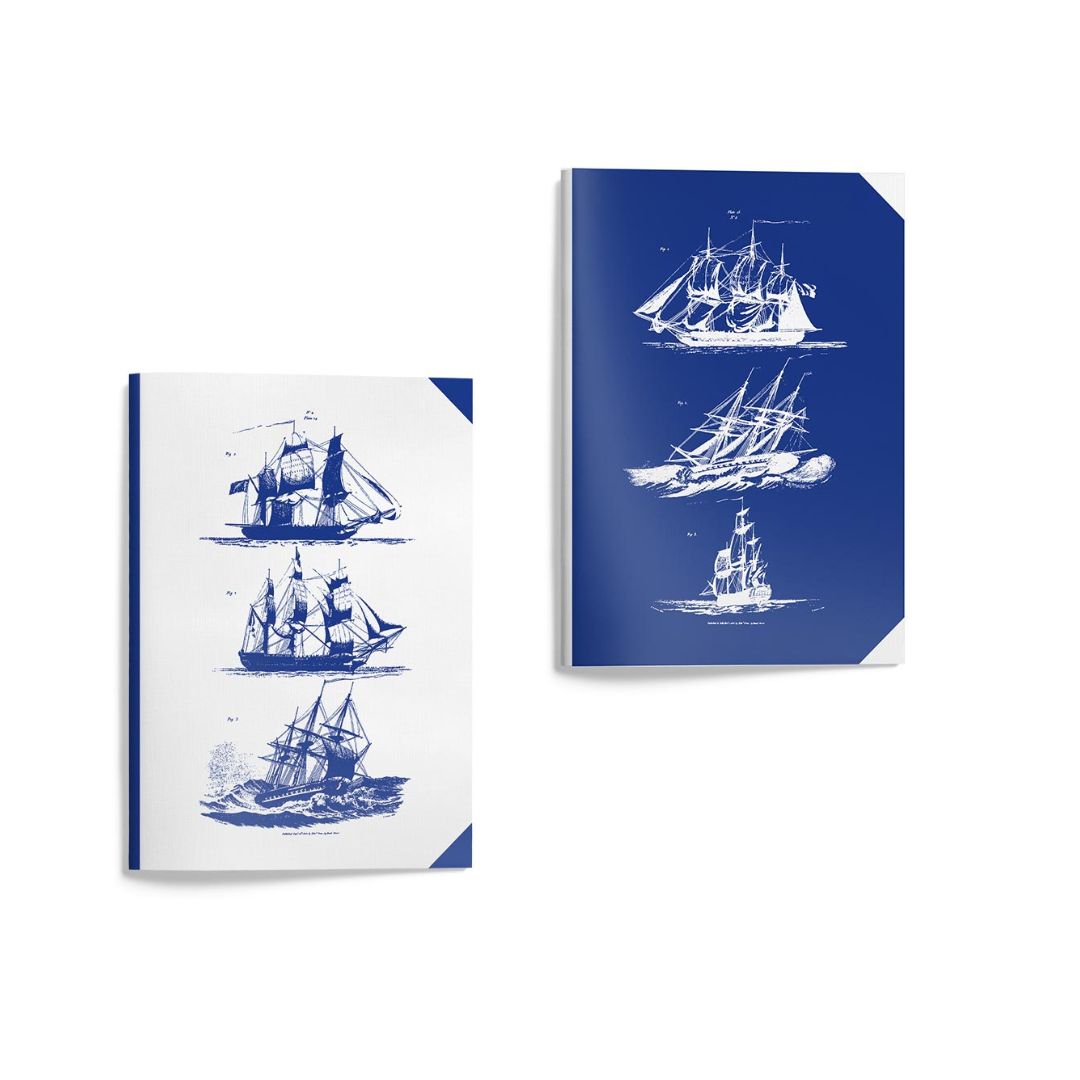 Booklet set A5 John Nurminen - Blue ships