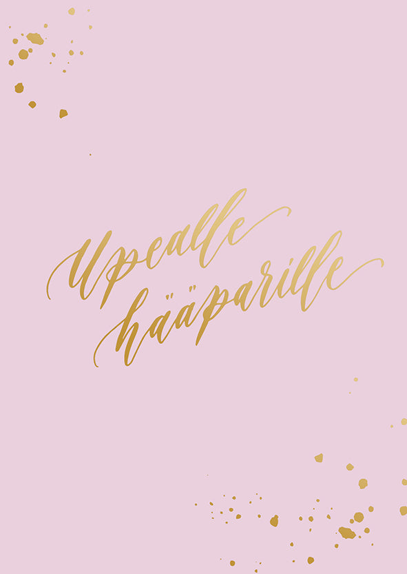 2-part card Calligraphy studio - Upealle hääparille