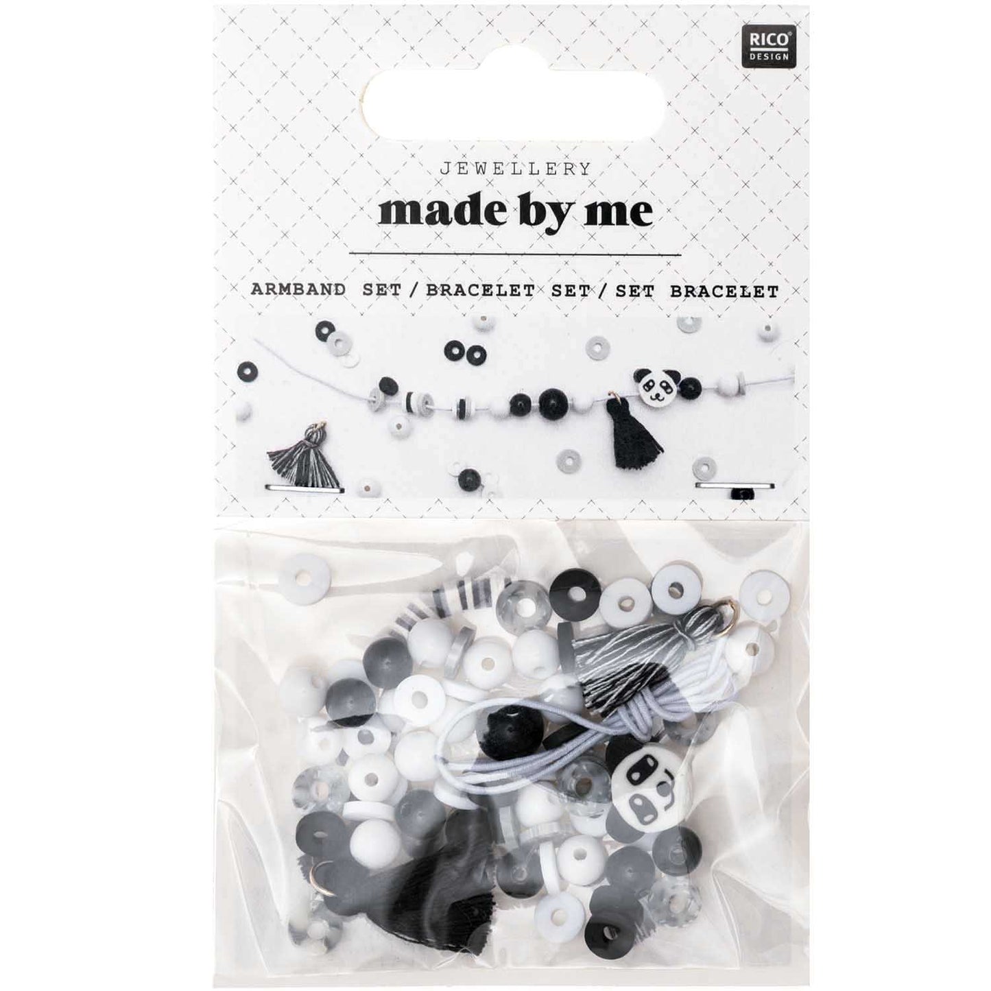 Jewelry set for bracelet Rico Design - Back & White