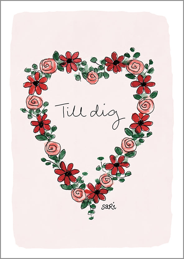 Postcard Sari's Artwork - Heart, For You