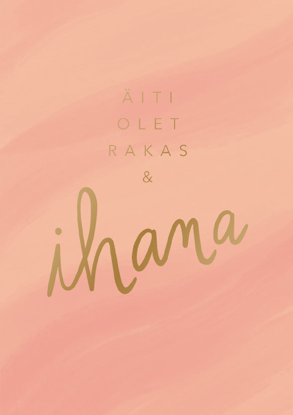 2-osainen kortti Putinki Letters - Äiti olet rakas & ihana