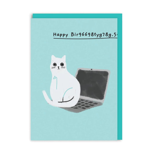2-part card Ohh deer - Laptop cat
