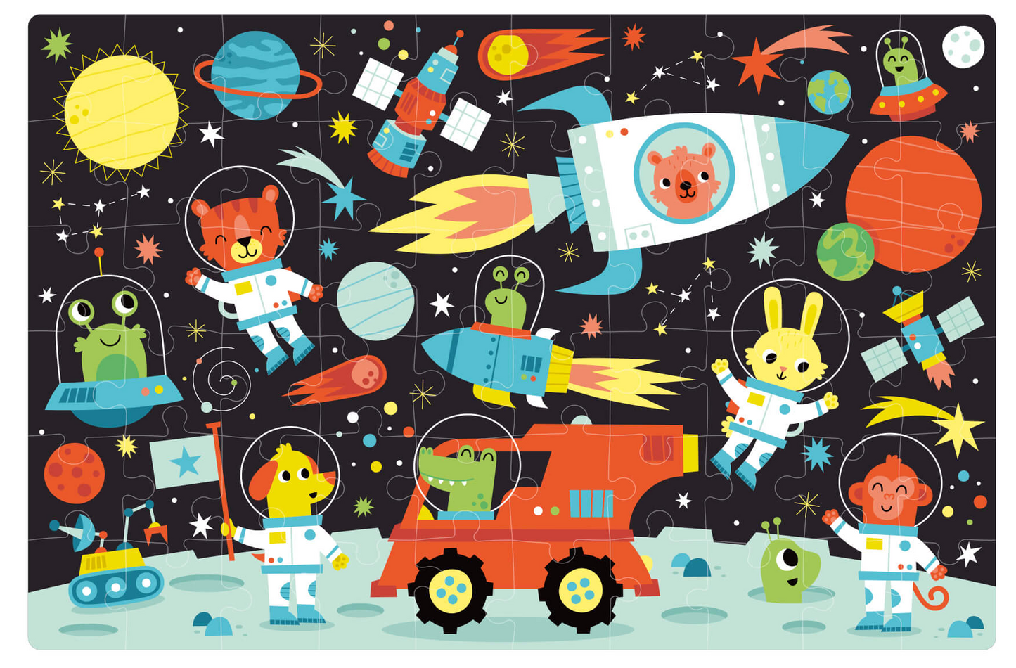 Puzzle 60 pieces Apli - Glow in the dark Space