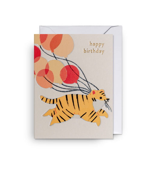 Small card Lagom - Tiger "Happy Birthday"
