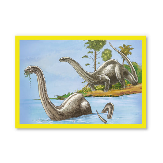 Postcard Ohh Deer - Brontosaurus