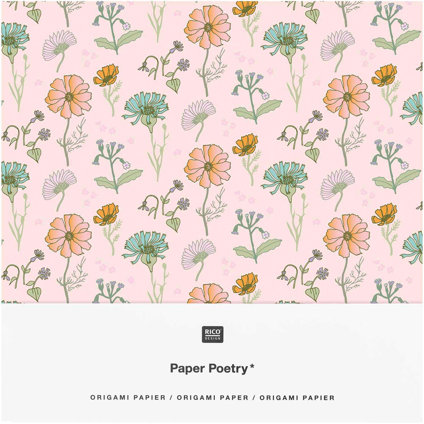 Origami paper, 50 pcs Rico Design - Futschikato Flowers