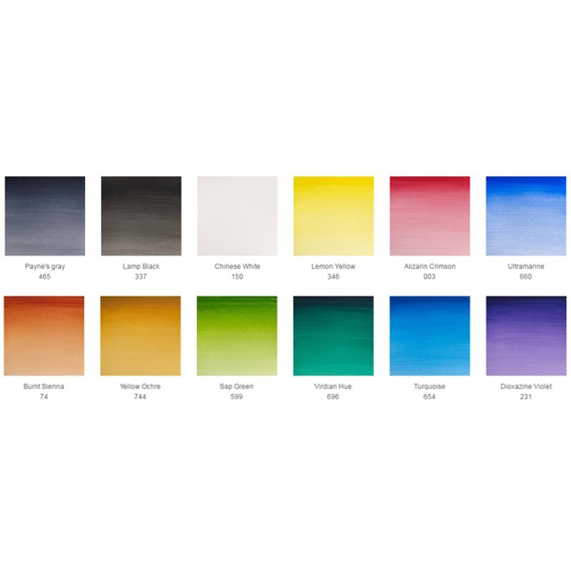 Watercolor set WN Cotman - 12 half buttons