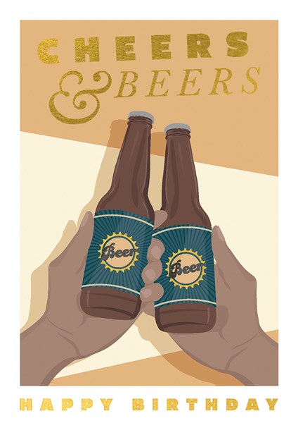 2-osainen kortti The Art File - Cheers and beers