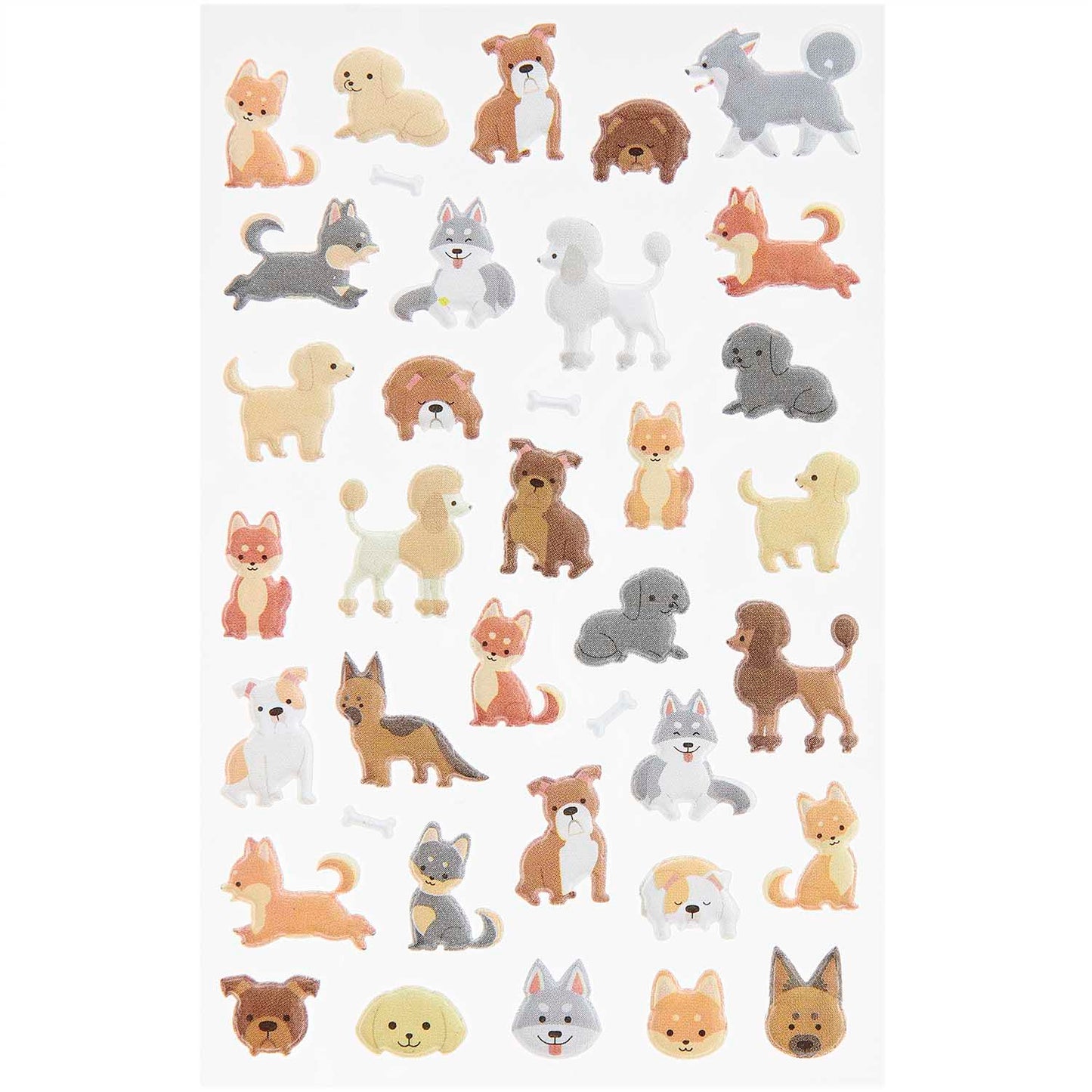 Tarrasetti Paper Poetry - Puffy stickers dogs