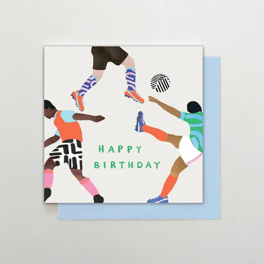 2-part card STC - Happy Birthday, football players