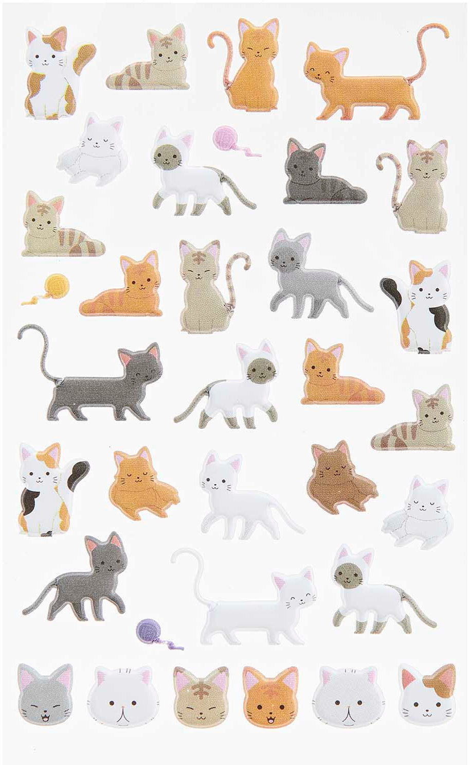 Tarrasetti Paper Poetry - Puffy stickers cats