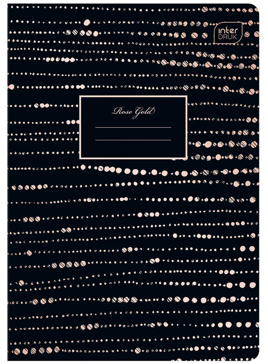 Notebook A5 Interdruk Rose Gold - Black
