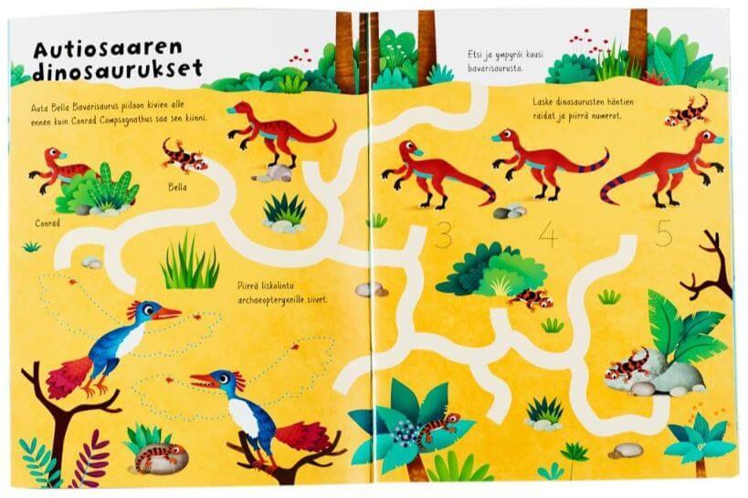 Eraseable Dinosaur Activities activity book for 4-6 years.