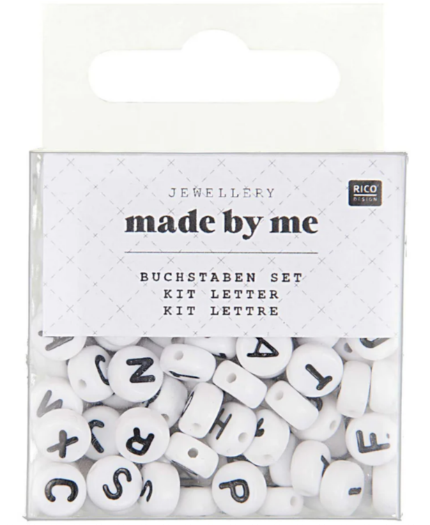 Helmet Rico Design - Letters, white 165 pcs.