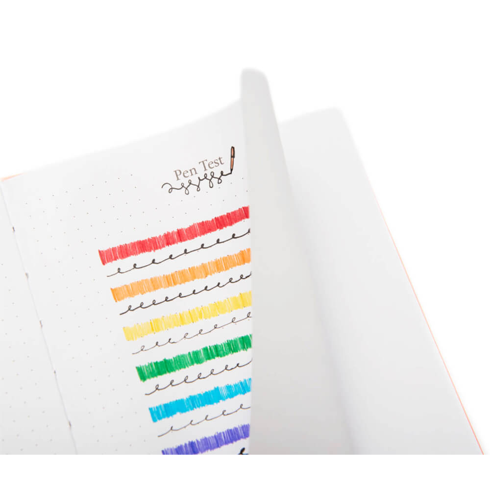 Dotted notebook A5 Yop & Tom - Moon & Stars, Blush Pink