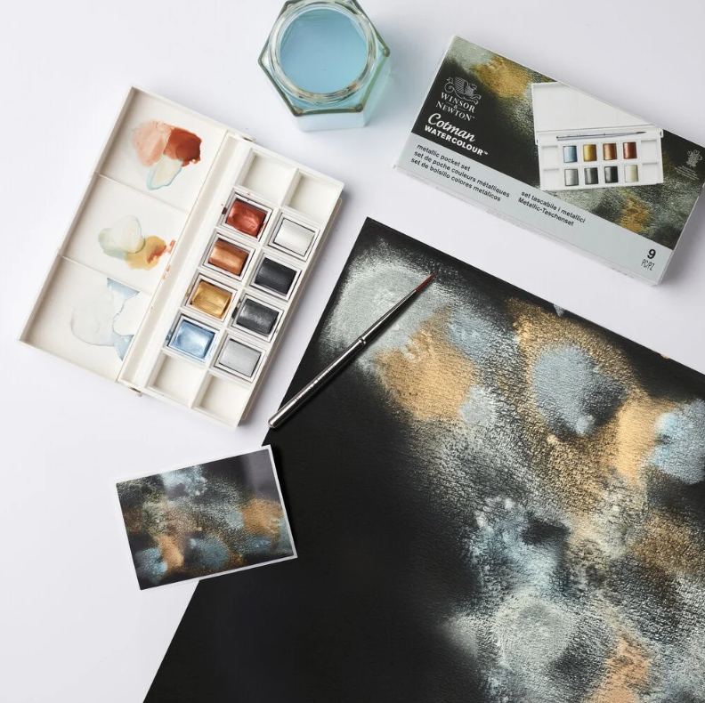 WN Cotman Pocket Metallic 8 x 1/2 nappia, akvarellilajitelma