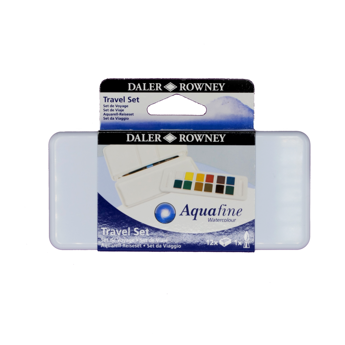 Akvarellisetti Aquafine - Travel Set 12 puolinappia